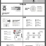 极致酷黑与炫动蓝紫 科技风商务PPT模板的视觉盛宴