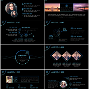 极致酷黑与蓝紫炫光 打造高端商务PPT的科技美学